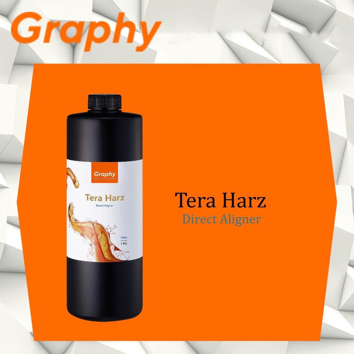 Graphy Direct Aligner Resin TC-85DAC for 3D printers, high-quality resin for precise 3D printing applications.