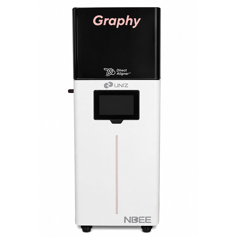 Graphy Uniz UBEE Ultrafast Dental 3D Printer shown with sleek design and compact build, ideal for dental 3D printing applications.
