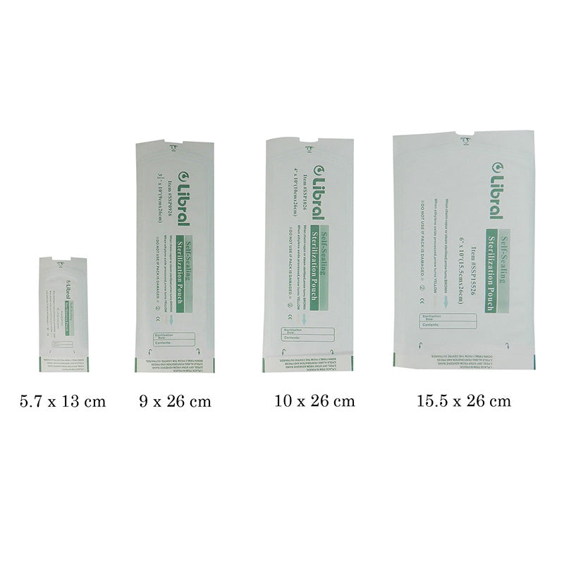 Libral self-sealing pouches in a pack of 200, displayed in rolls and pouches, suitable for packaging and storage.