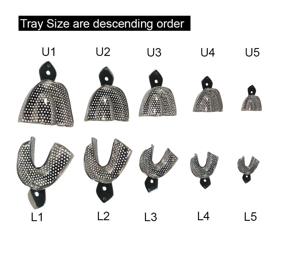 CAT SS Impression Tray Edentulous Perforated - Libral Traders