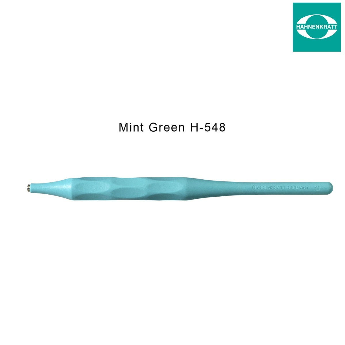 Hahnenkratt ERGOform handles for mouth mirrors, diagnostic tools, in anthracite color, designed for dental examination.