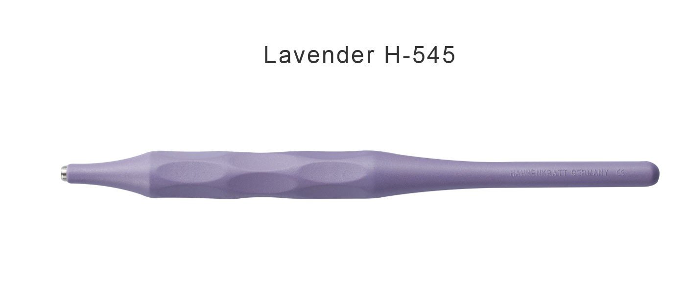 Hahnenkratt ERGOform handles for mouth mirrors, diagnostic dental tools in anthracite color, designed for comfortable grip and precise use.