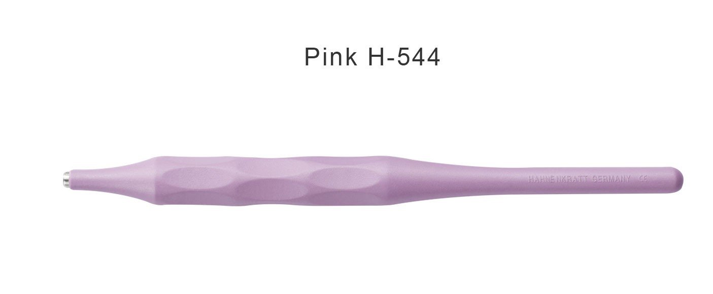 Hahnenkratt ERGOform handles in anthracite for dental mouth mirrors, designed for diagnostics and ergonomic grip.