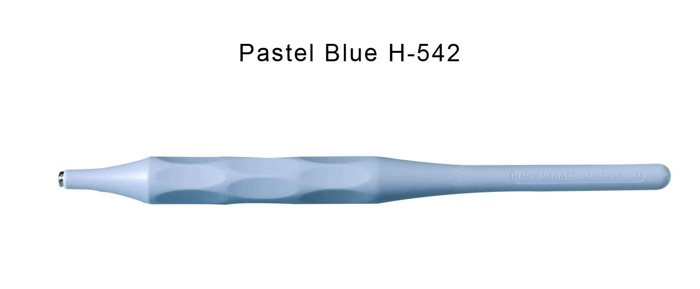 Hahnenkratt ERGOform handles for mouth mirrors in anthracite, used for dental diagnostics and examination tools.