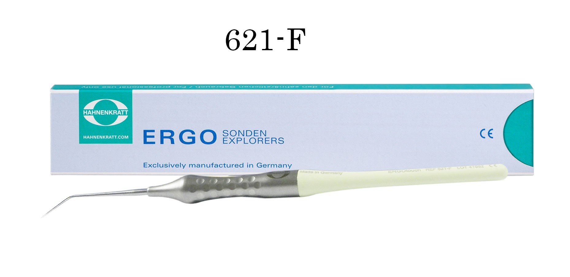 Hahnenkratt Diagnostics Sonden Explorers in pastel yellow, a medical diagnostic instrument with a sleek design.