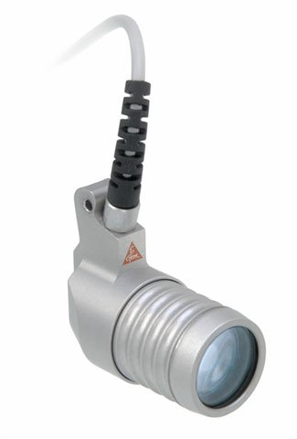 Heine LED Loupe Light 2 for binocular loupes, powerful illumination with 55,000 lux, designed for precise medical or dental inspections.