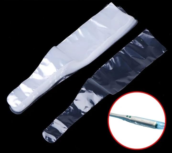 LD Dental Disposables intraoral camera sleeves for X-ray, clear protective accessories for dental imaging procedures.