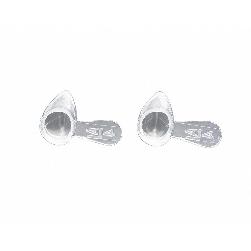 LD Dental Disposables Pedo Crown 2-pack, adult and pediatric dental crowns, upper right view, natural tooth color, dental restoration.