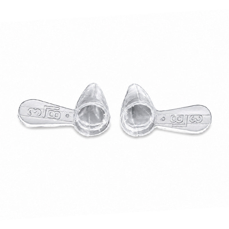 LD Dental Disposables Pedo Strip Crown set with two adult-sized pedo crowns, shown on a dental model for upper right tooth placement.