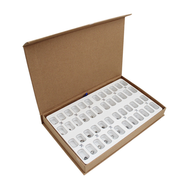 LD Dental Disposables Pedo SS Crown Starter Kit for adults, showing various dental crowns in the kit for restorative procedures.
