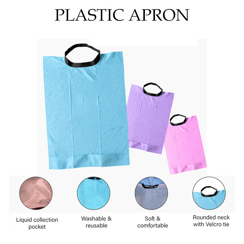 LD Eco Reusable PVC Apron, part of PPE kit with patient bibs, towels, and tray covers, ideal for dental or medical use.