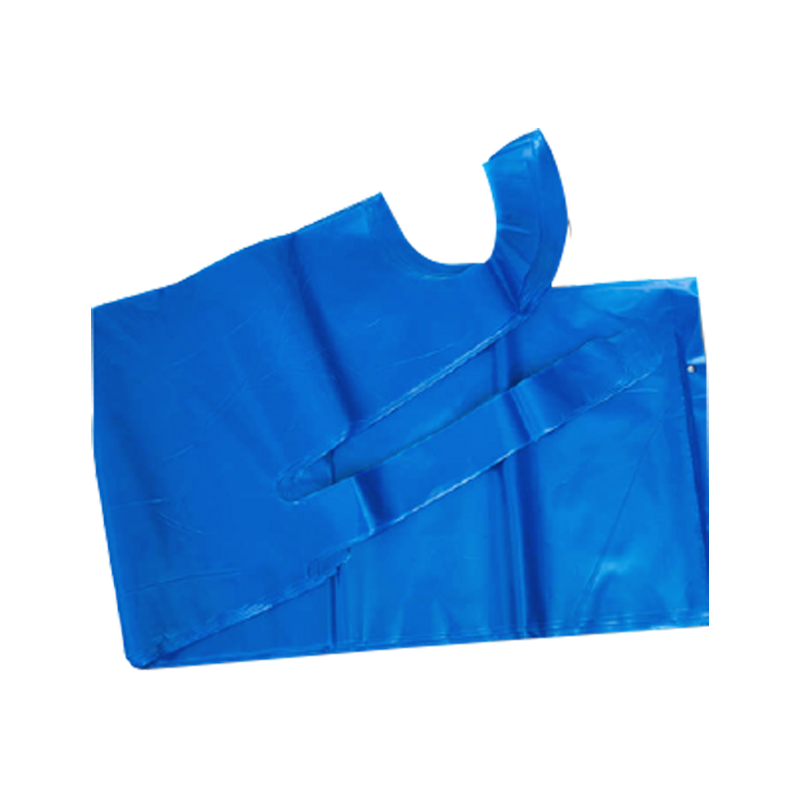 LD Dental Disposables LLDPE disposable plastic apron, PPE kit, patient bib, towel, tray paper, and tray cover in a medical setting.