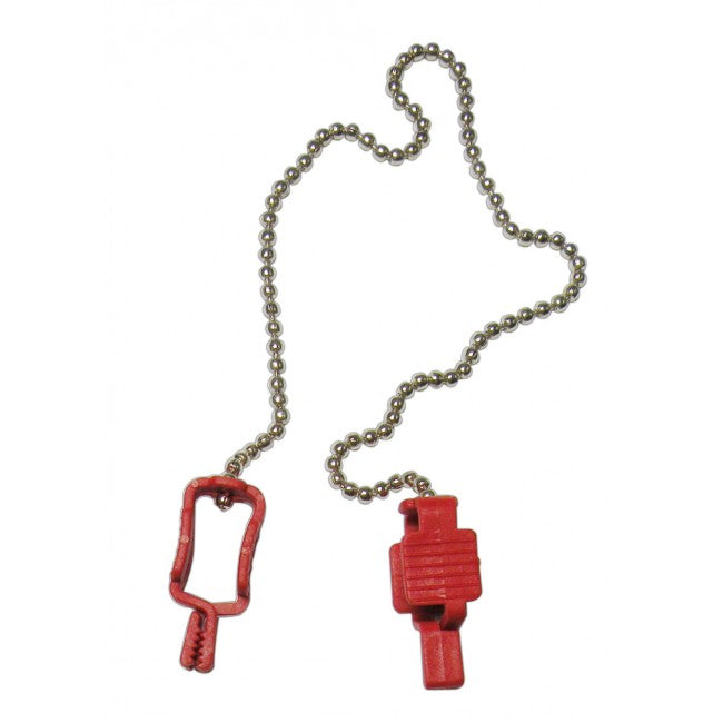 LD Dental Disposables napkin chain holder used with aprons, patient bibs, towels, tray paper, and tray covers in dental PPE kits.
