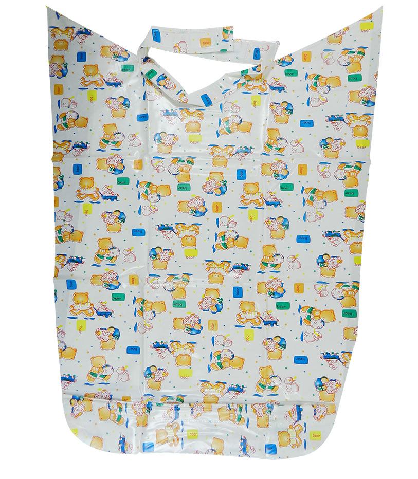 Child-sized LD Vinyl Apron from LD Dental Disposables, ideal as a PPE kit, patient bib, towel, or tray cover in dental settings.