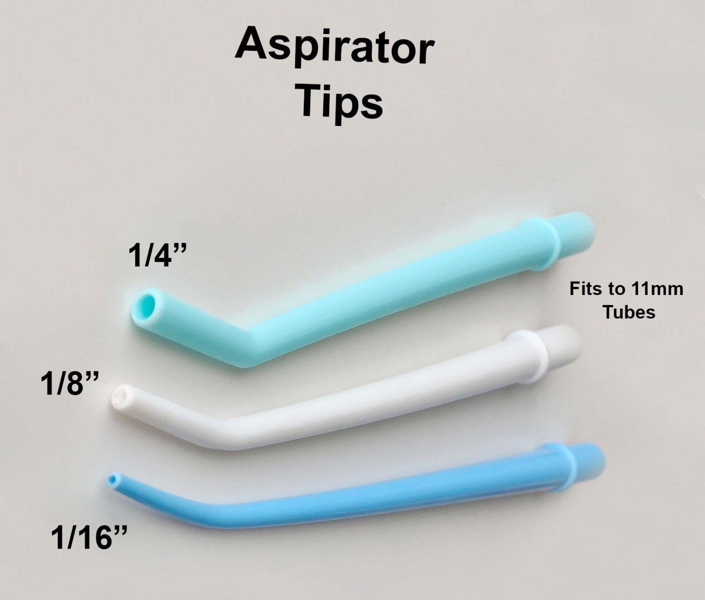 LD Dental Disposables surgical aspirator tips, white, 1-8 size, designed for precise dental suction procedures.