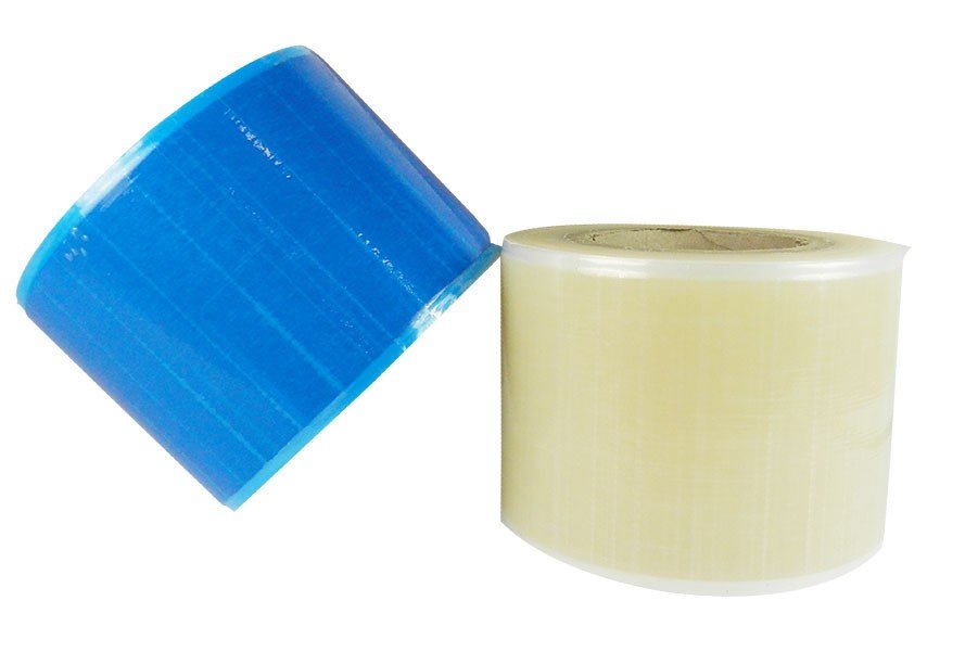 Blue LD Barrier Protection Film 4x6 inches from LD Dental Disposables, used for barrier protection in dental settings.