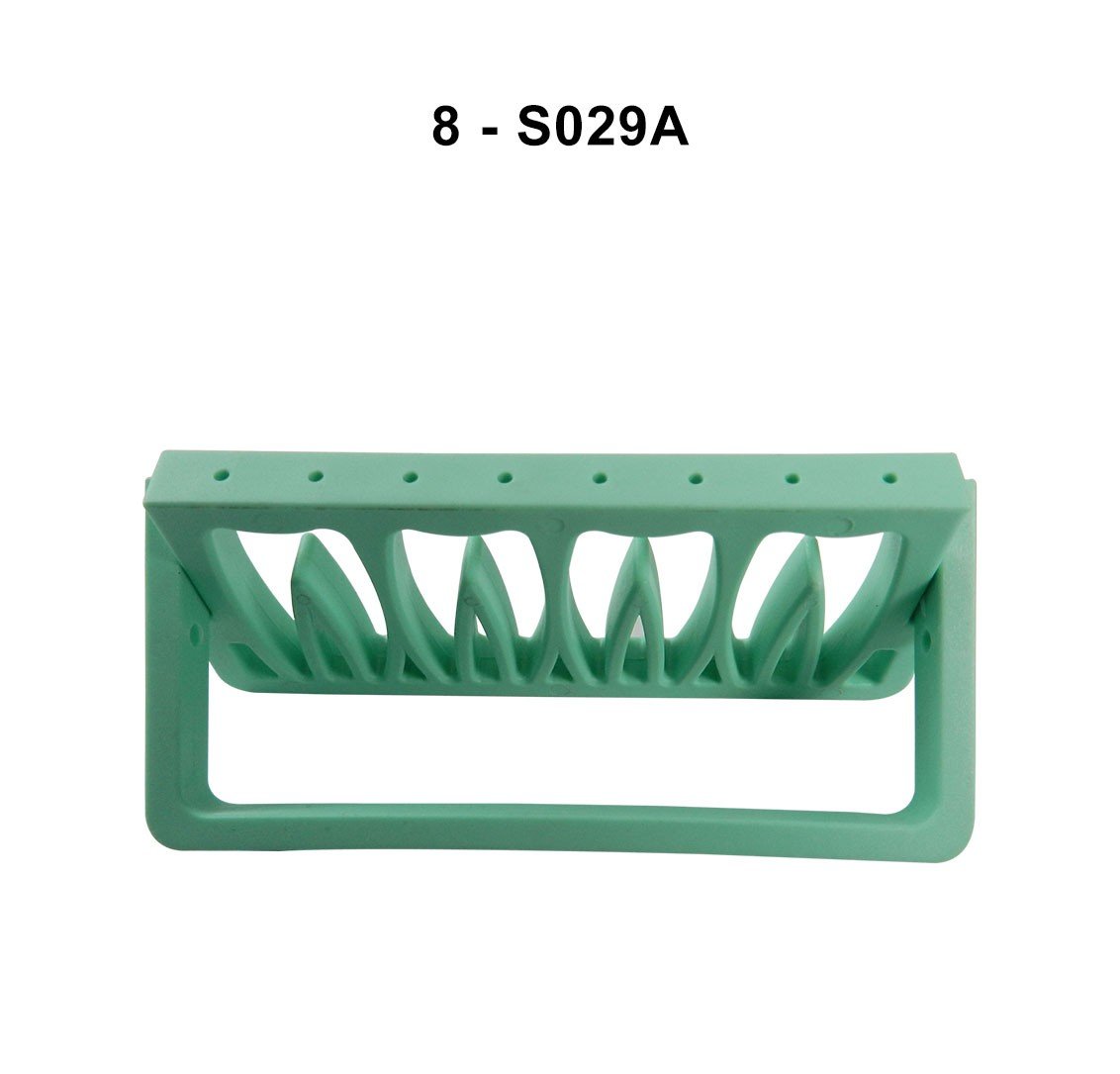 LD Dental Disposables Endo Block with 8 holes for burs, compatible with dental burs and endodontic procedures.