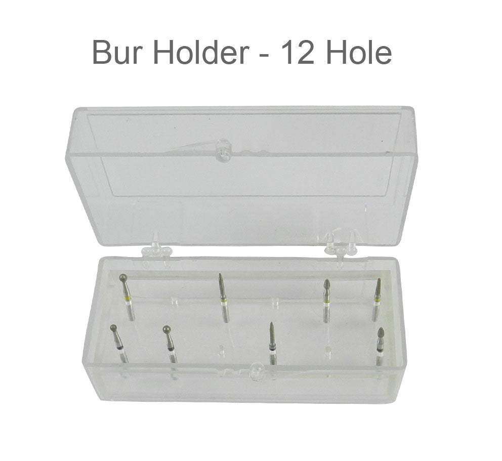 LD Dental Disposables LD Bur Holder 12 Hole, dental bur accessory with 12 slots for secure tool organization.