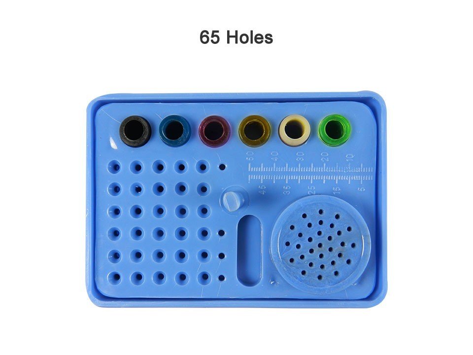 LD Endo Box autoclavable with 65 holes, dental bur accessory for safe sterilization and organized dental procedures.