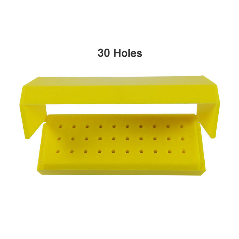 LD Plastic Bur Holder with 30 holes, designed for dental bur accessories, by LD Dental Disposables, in a single pack.