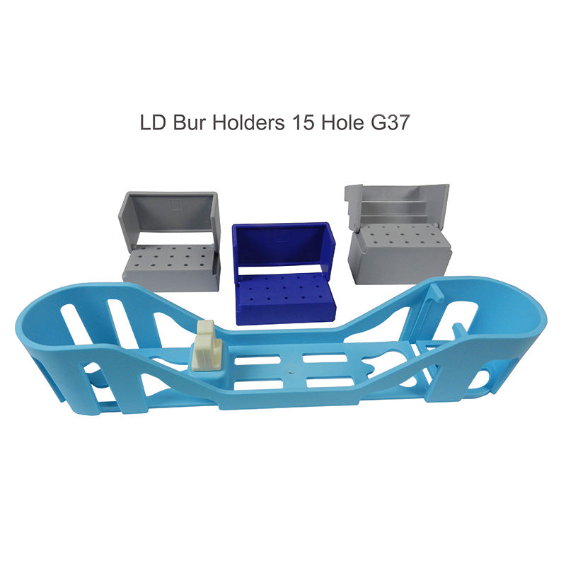 LD Dental Disposables 15-Hole G37 Bur Holders, dental accessories for secure bur storage and organization.