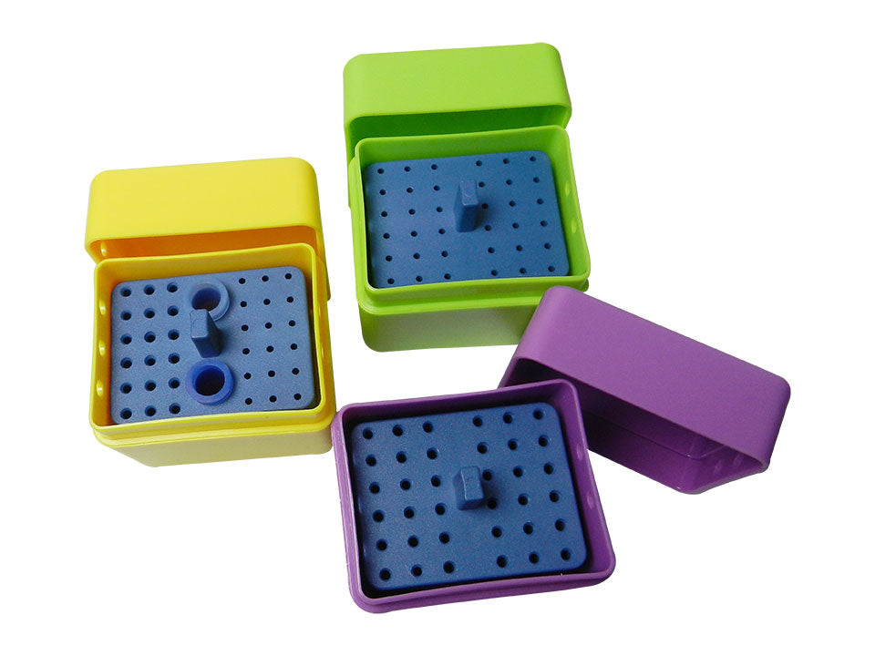 LD Dental Disposables LD Rectangular Endo Box G-36, bur accessory for endodontic procedures, with multiple compartments for tools.