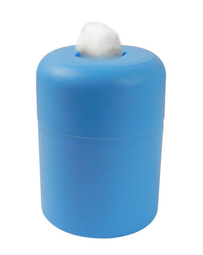 LD Dental Disposables cotton holder with spring, compact cotton dispenser for dental and medical use.