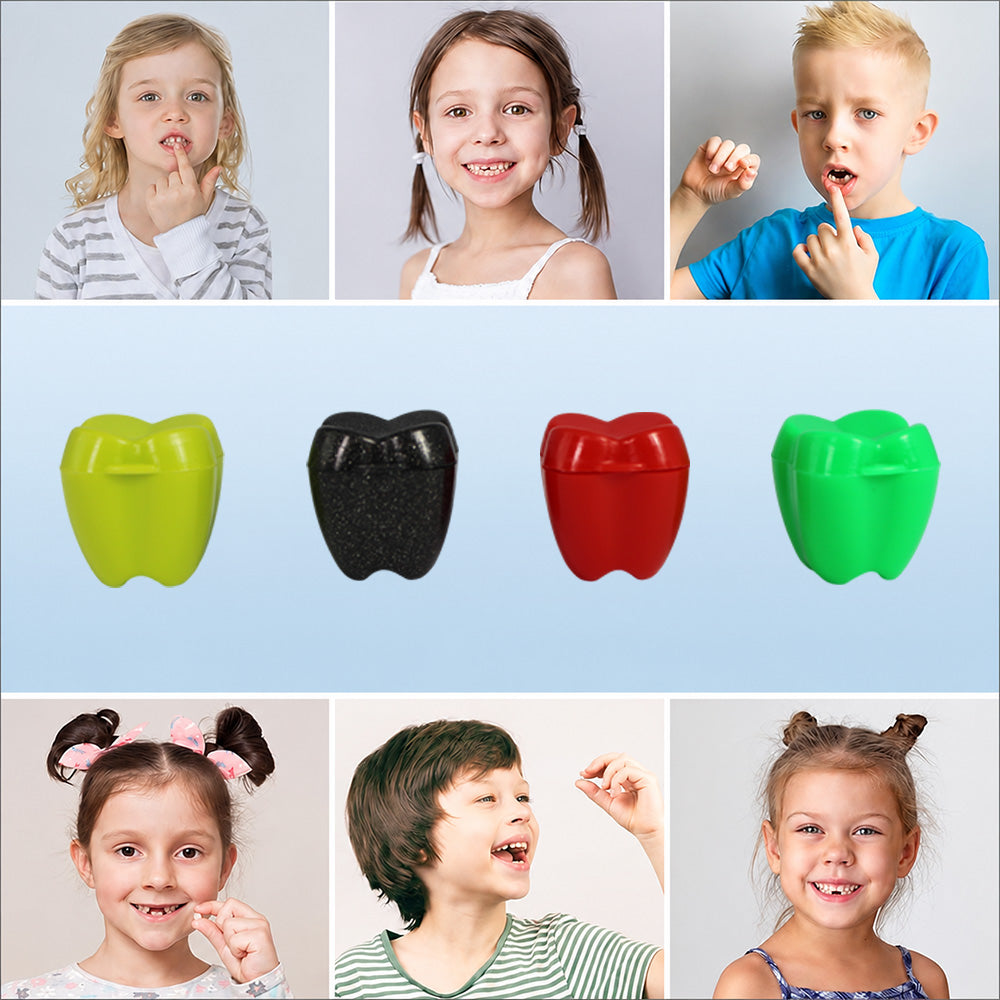 Set of 10 LD Teeth Saver Boxes for dentures and retainers, dental disposable storage containers with secure lids.