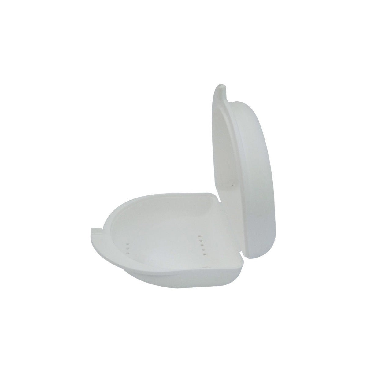 Assorted LD Dental Disposables medium denture and retainer boxes, 10-pack, for safe storage of dental appliances.
