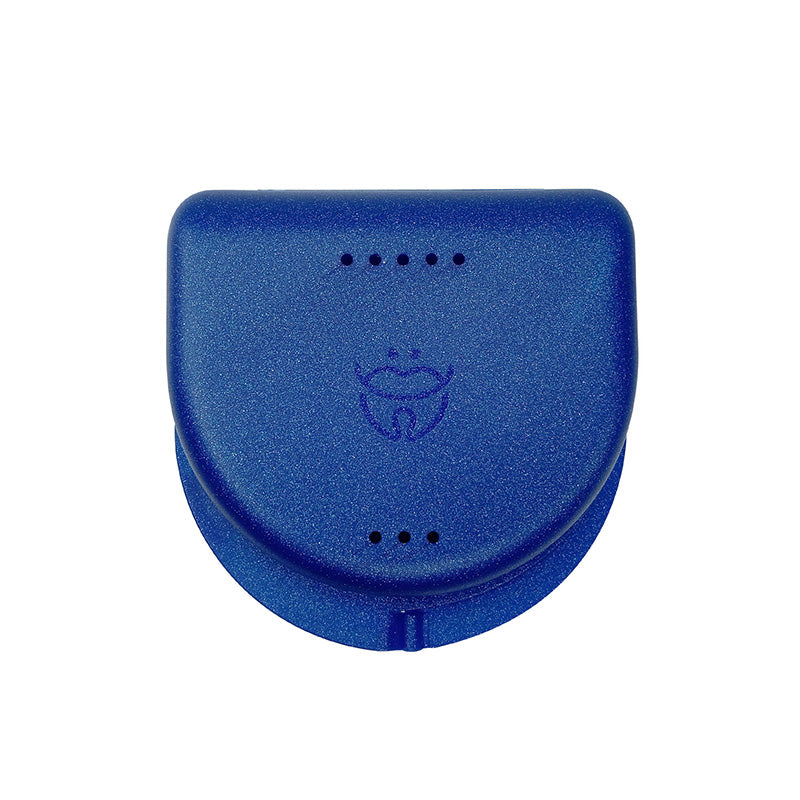 Assorted LD Dental Disposables medium denture and retainer boxes, compact storage for dental appliances in a 10-pack.