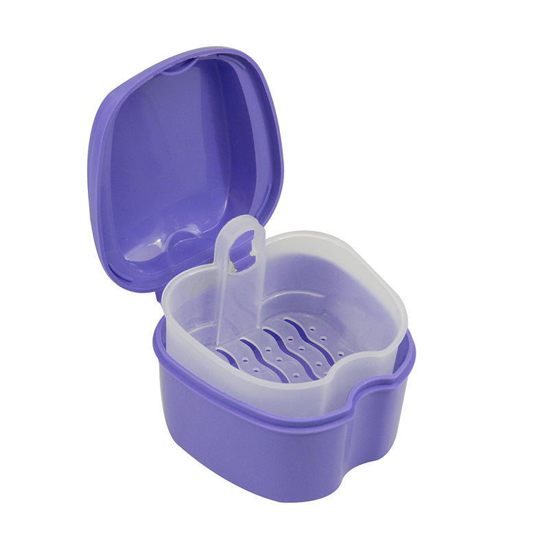 LD Denture Boxes with inner tray for secure storage of dentures and retainers, made by LD Dental Disposables.