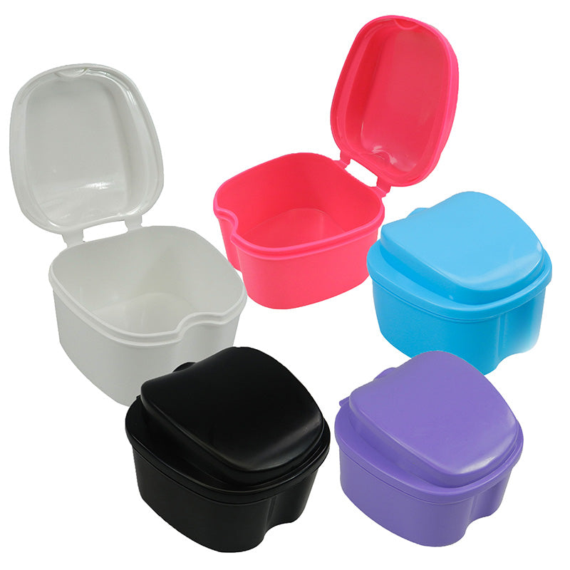 LD Denture Boxes with inner tray, portable denture and retainer storage case, hygienic and easy to carry.