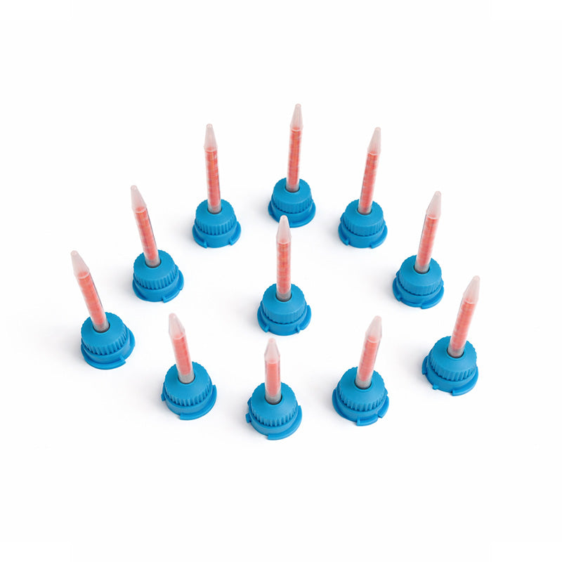 LD Blue-Orange Mixing Tips for Dispensing Guns, 50-pack, dental disposable mixing tips for precise dental material application