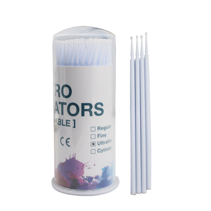 LD Disposable Micro Applicators for dental use, ultrafine tips, suited for precise application in dental procedures.