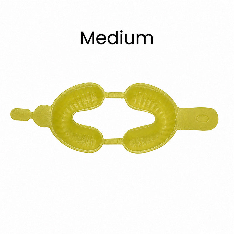 LD Dental Disposables fluoride gel and puff trays, 15 pairs of small green LD foam fluoride trays for dental treatments.