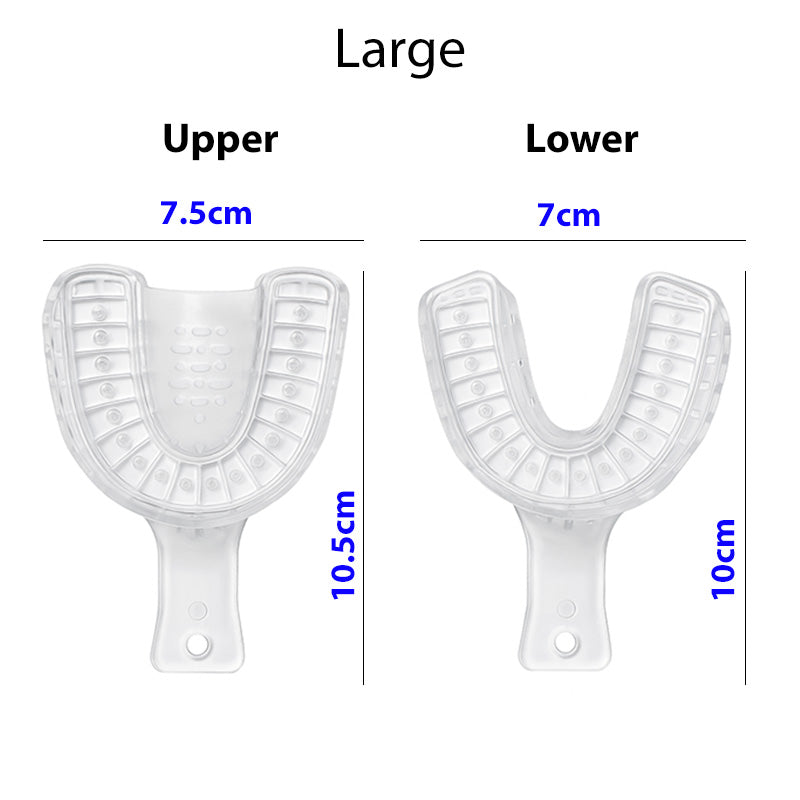 Transparent LD Implant Impression Tray from LD Dental Disposables used for dental impression procedures.
