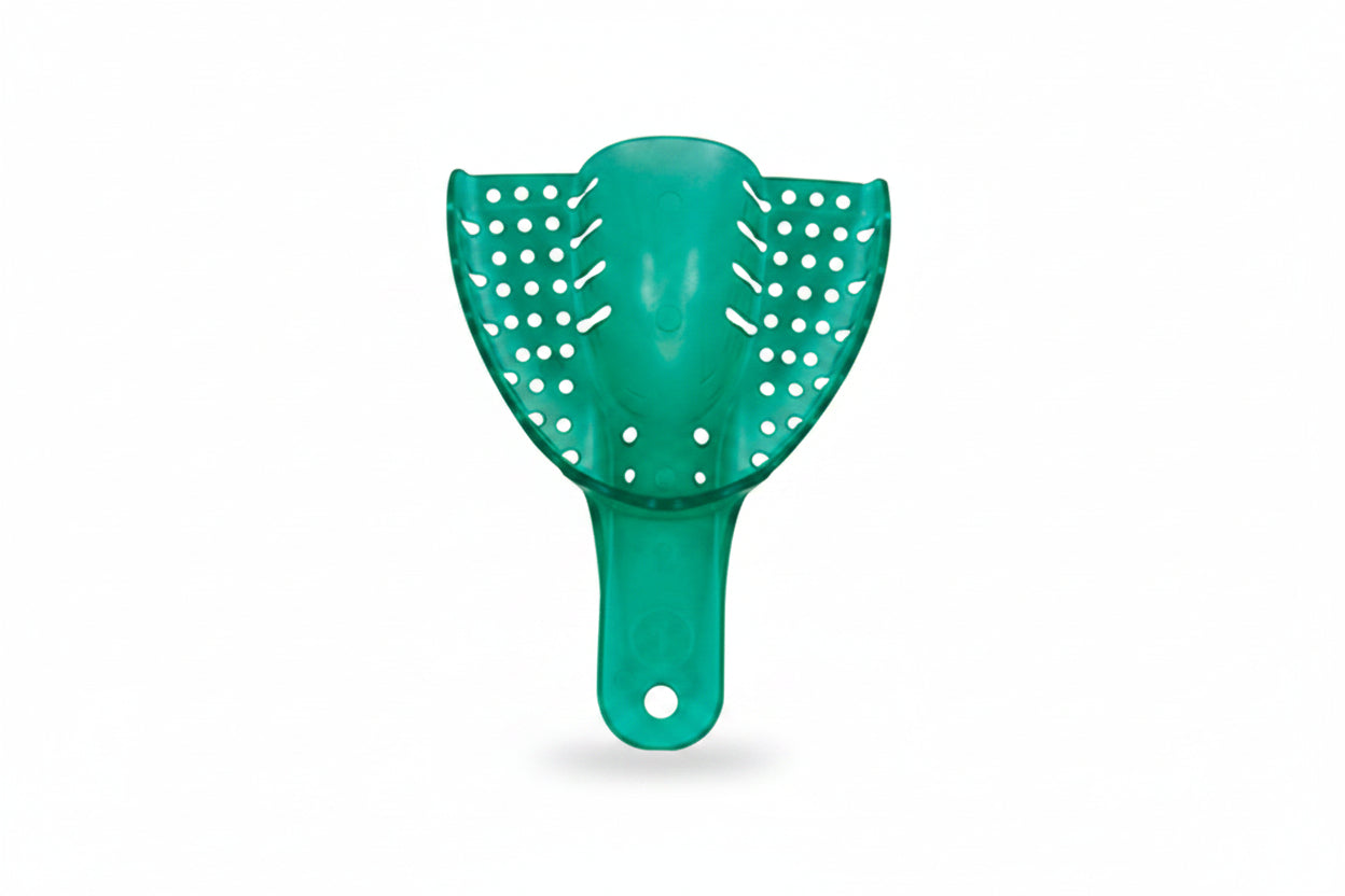 Set of 10 LD Venus Premium Dental Autoclavable Impression Trays for dental impressions, compatible with dental disposables.
