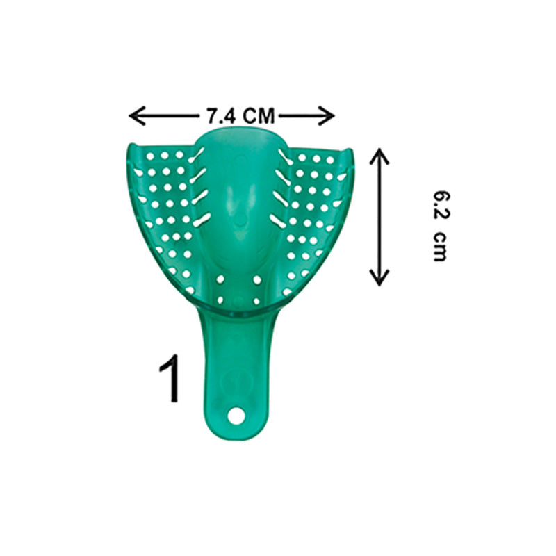 Set of 10 LD Venus Premium Dental Autoclavable Impression Trays for dental impressions, compatible with dental disposables.