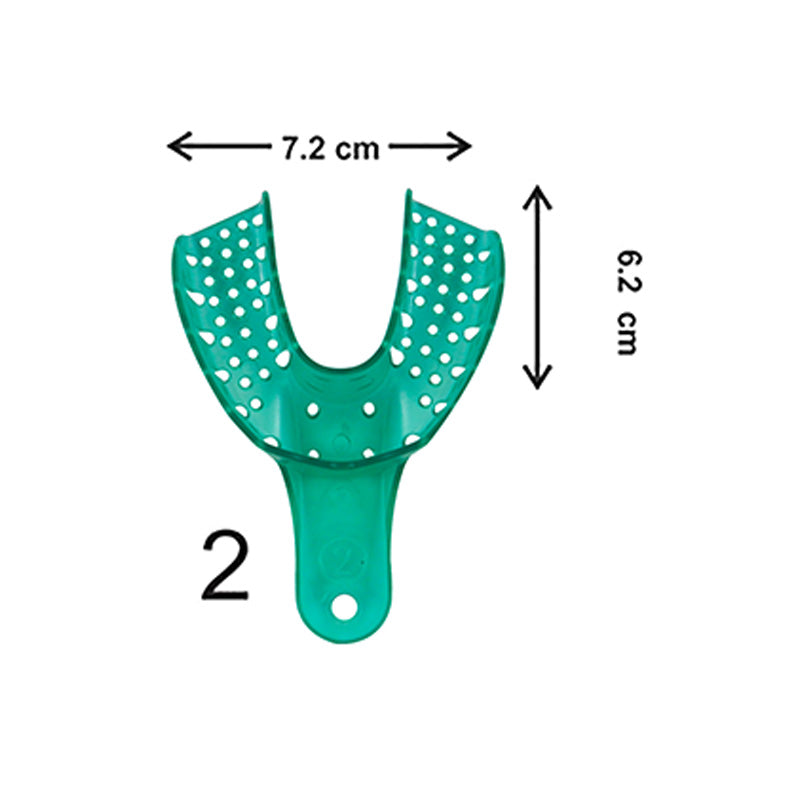 Set of 10 LD Venus Premium Dental Autoclavable Impression Trays for dental impressions, shown in a full set arrangement.