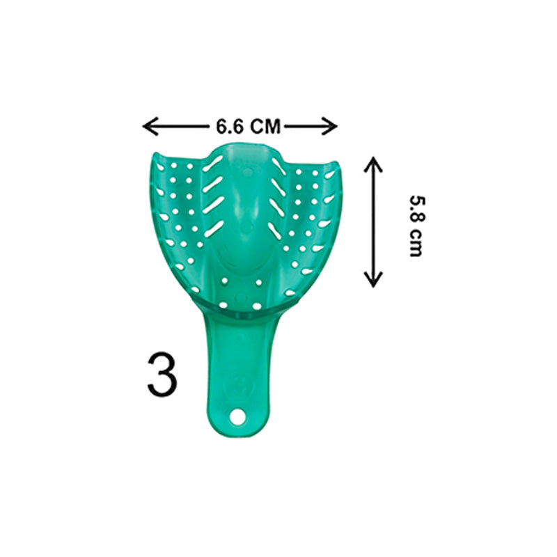 Set of 10 LD Venus Premium Dental Autoclavable Impression Trays for dental impressions, made by LD Dental Disposables.