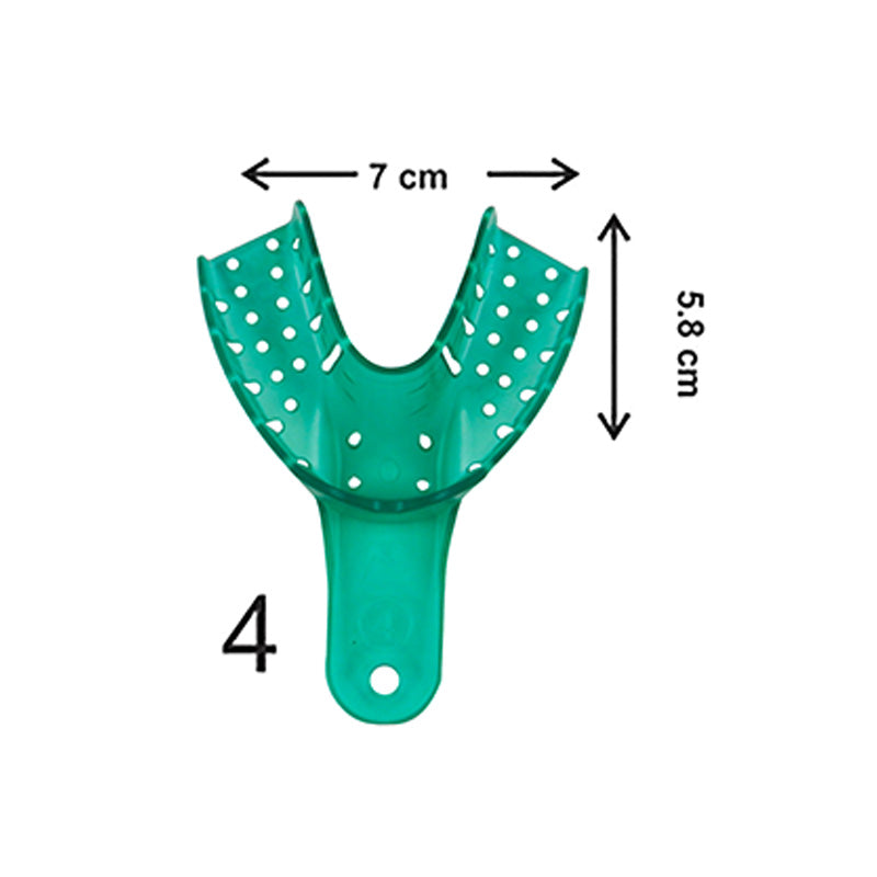 Set of 10 LD Venus Premium Dental Autoclavable Impression Trays, dental impression trays and materials for dental procedures.