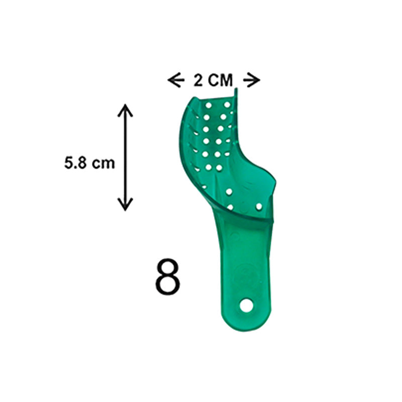Set of 10 LD Venus Premium Dental Autoclavable Impression Trays for dental impressions, made by LD Dental Disposables.
