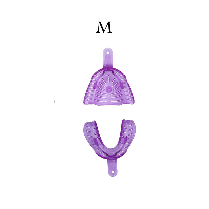 Pair of LD Nova Edentulous Impression Trays from LD Dental Disposables, designed for dental impression procedures.