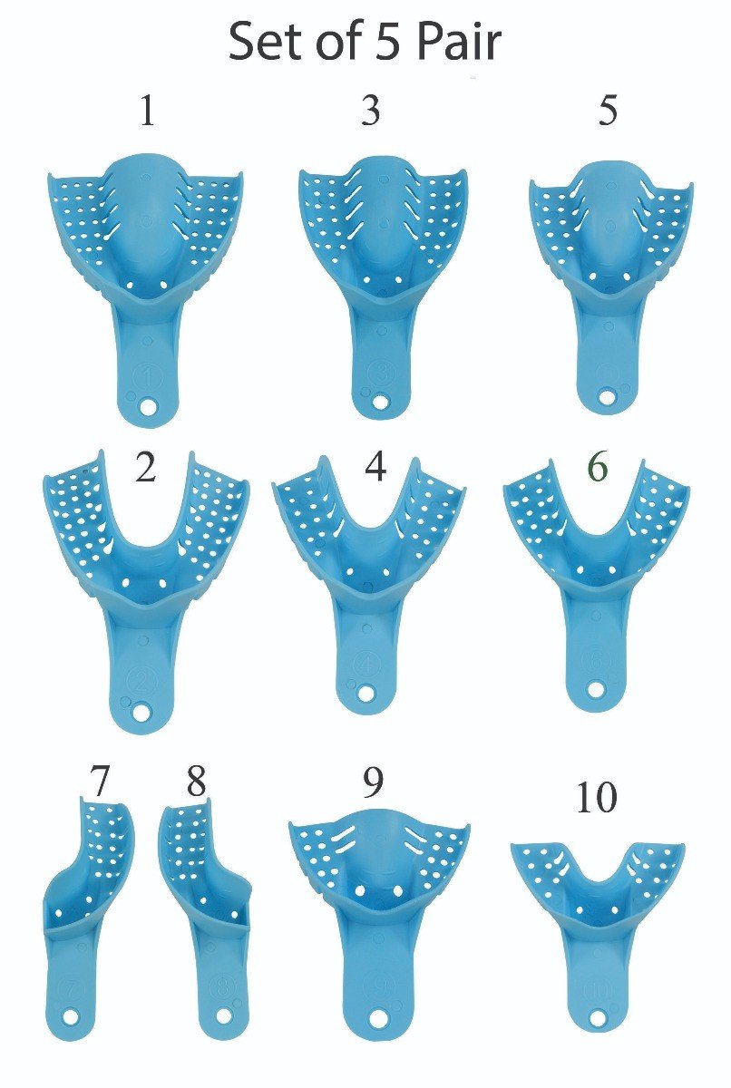LD Venus Dental Eco autoclavable impression tray for upper teeth, durable plastic material, designed for dental impressions.