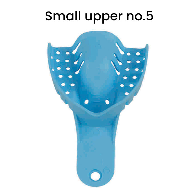 LD Venus Dental Eco autoclavable impression tray for upper teeth, made of durable, sterilizable material, used in dental impressions.
