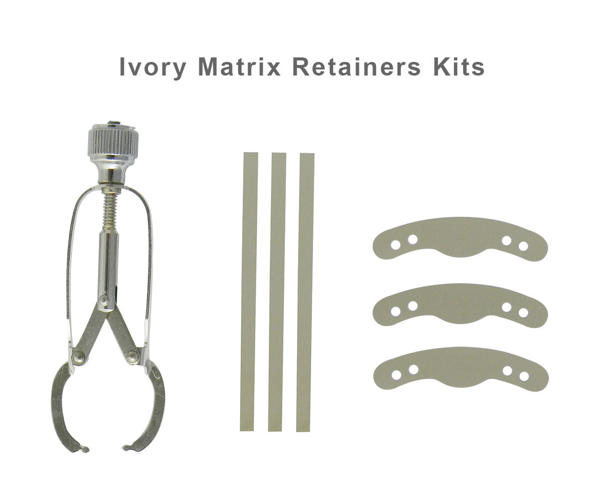 LD Ivory Matrix Retainers Kits featuring dental matrix bands for cavity restorations, designed for effective tooth sealing.