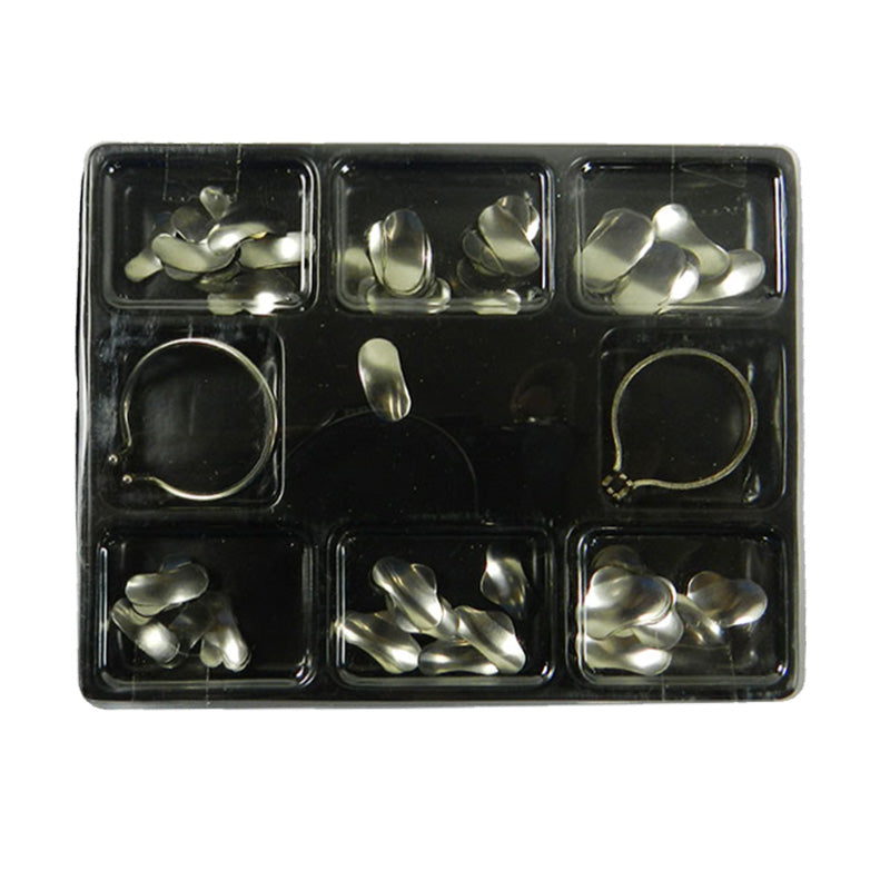 LD Dental Disposables LD Sectional Matrix Band System Kit for dental restorations, showing the dental matrix bands and tools.
