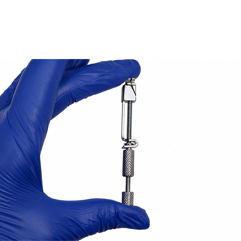 LD Dental Disposables Tofflemire retainer with matrix bands for dental procedures, showing a clear view of the product and bands.