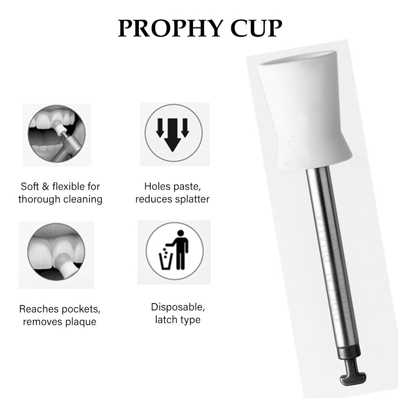 LD Prophy Cups for preventive dentistry, dental disposable cups used for polishing and cleaning teeth.