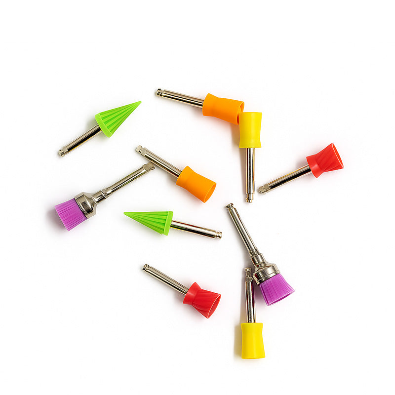 LD Prophy Paste with Dental Polishing Cups for preventive dentistry, shown with paste tube and polishing cups in use.